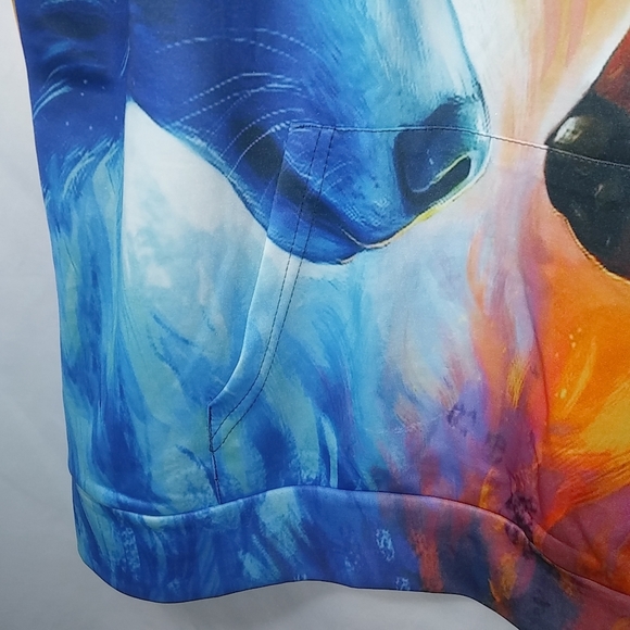 Wolves L Together Ice & Fire Hoodie Pullover Shirt - Picture 10 of 11